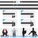 PULUZ 2x2m Photo Studio Background Support Stand Backdrop Crossbar Bracket Kit with Red / Blue / Green Backdrops
