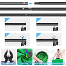 PULUZ 2.9x2m Photo Studio Background Support Stand Backdrop Crossbar Bracket Kit with Red / Blue / Green Polyester Backdrops