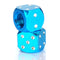 4 pair of Blue Metal dice Bike Car Tyre Valve Covers