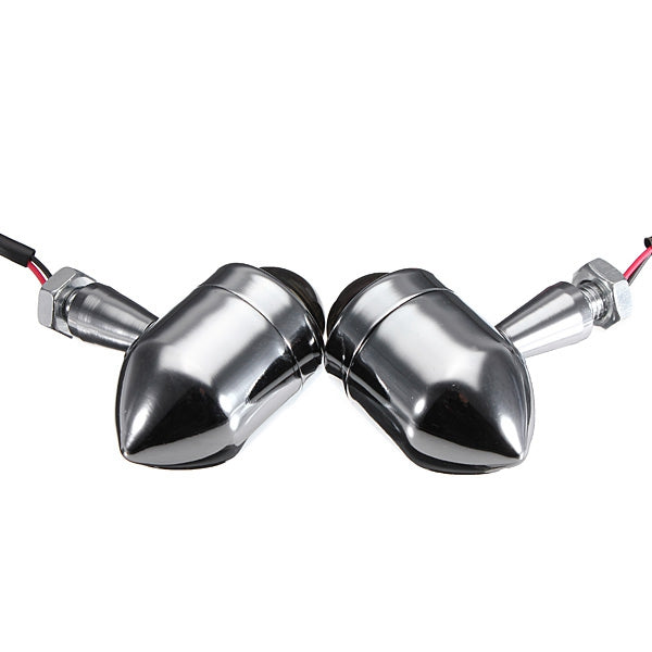 4pcs Smoked Lens Mini Bullet Bulb Turn Signal Front Rear Light For Harley