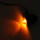 4pcs Black Amber Lens Mini Bullet Bulb Turn Signal Black Front Rear Light For Harley