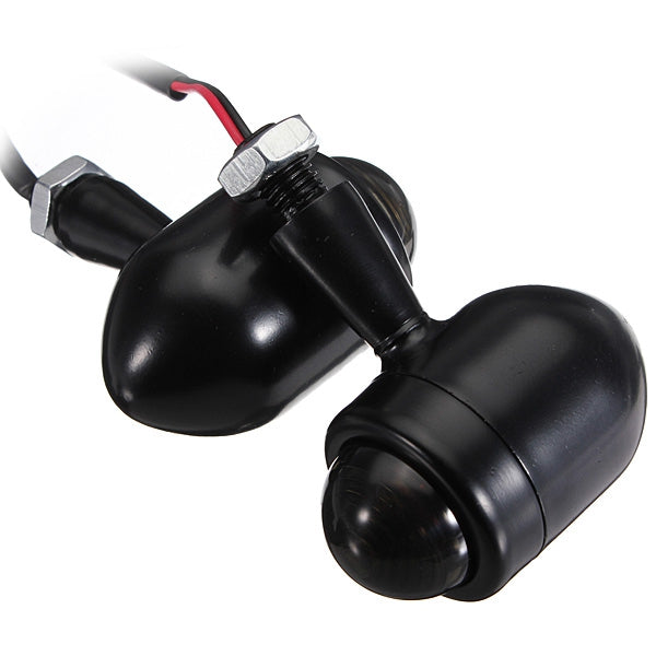 4pcs Smoked Lens Mini Bullet Bulb Turn Signal Black Front Rear Light For Harley