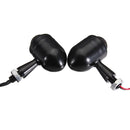 4pcs Smoked Lens Mini Bullet Bulb Turn Signal Black Front Rear Light For Harley