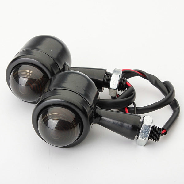 4pcs Smoked Lens Mini Bullet Bulb Turn Signal Black Front Rear Light For Harley