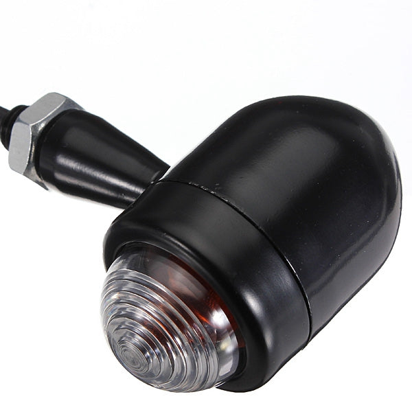 4pcs Black Clear Lens Mini Bullet Bulb Turn Signal Black Front Rear Light For Harley