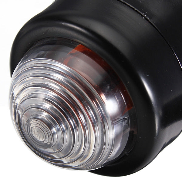 4pcs Black Clear Lens Mini Bullet Bulb Turn Signal Black Front Rear Light For Harley