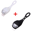 Black&White Bicycle Bike  Light Waterproof Silicone LED Flashlight