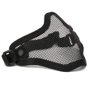 Half Face Mesh Mask Steel Hunting Tactical Protective Airsoft Motorcycle Outdoor