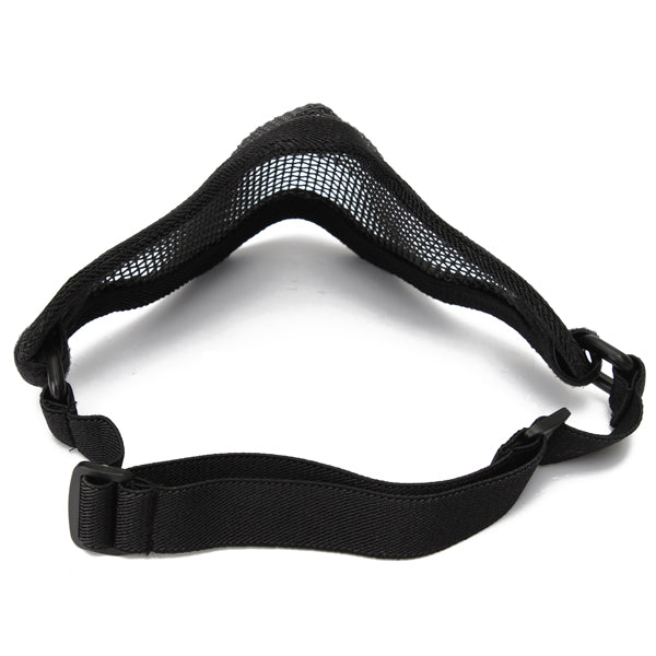 Half Face Mesh Mask Steel Hunting Tactical Protective Airsoft Motorcycle Outdoor