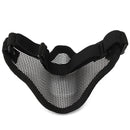 Half Face Mesh Mask Steel Hunting Tactical Protective Airsoft Motorcycle Outdoor