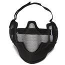 Steel Paintball Airsoft CS War Game Half Face Mesh Protection Mask