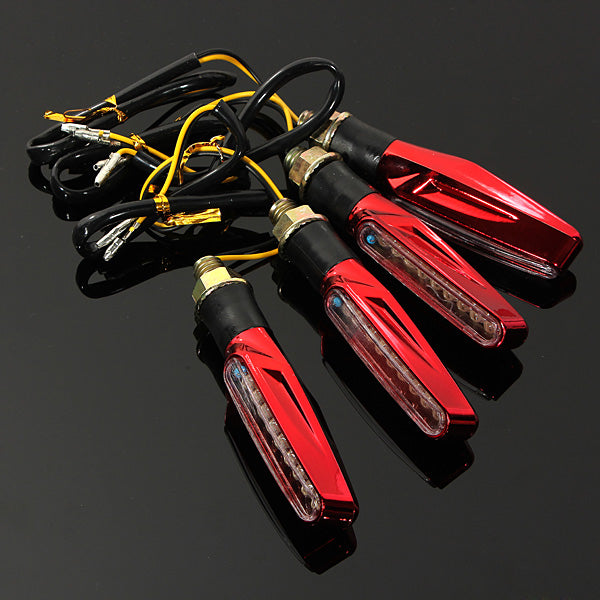 4pcs 9LEDs Universal Motorcycle Turn Signal Indicators Light Lamp