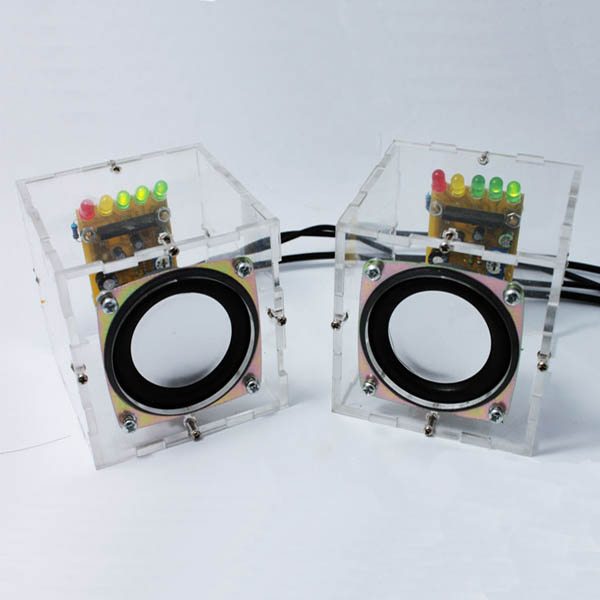 With Housing DIY Music Spectrum LED Flash Kit + DIY Amplifier Speaker Kit