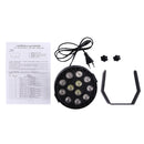 KD-12W 12 LED PAR Light Stage Light, with LED Display, Master / Slave / DMX512 / Auto Run Modes, EU Plug