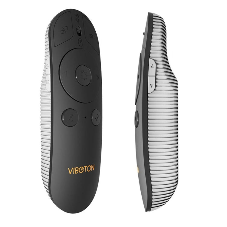VIBOTON VMP07 2.4GHz Multimedia Presentation Remote PowerPoint Clicker Wireless Presenter Handheld Controller Flip Pen, Control Distance: 15m(Black)