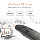 VIBOTON VMP07 2.4GHz Multimedia Presentation Remote PowerPoint Clicker Wireless Presenter Handheld Controller Flip Pen, Control Distance: 15m(Black)