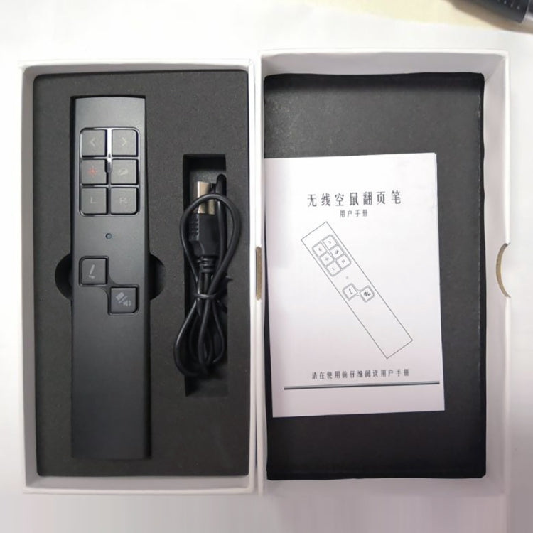 VIBOTON PP930 2.4GHz Multimedia Presentation Remote PowerPoint Clicker Wireless Presenter Handheld Controller Flip Pen, Control Distance: 30m(Black)