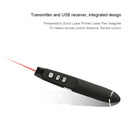 VIBOTON PP820A 2.4GHz Multimedia Presentation Remote PowerPoint Clicker Handheld Controller Flip Pen with USB Receiver, Control Distance: 15m(Black)