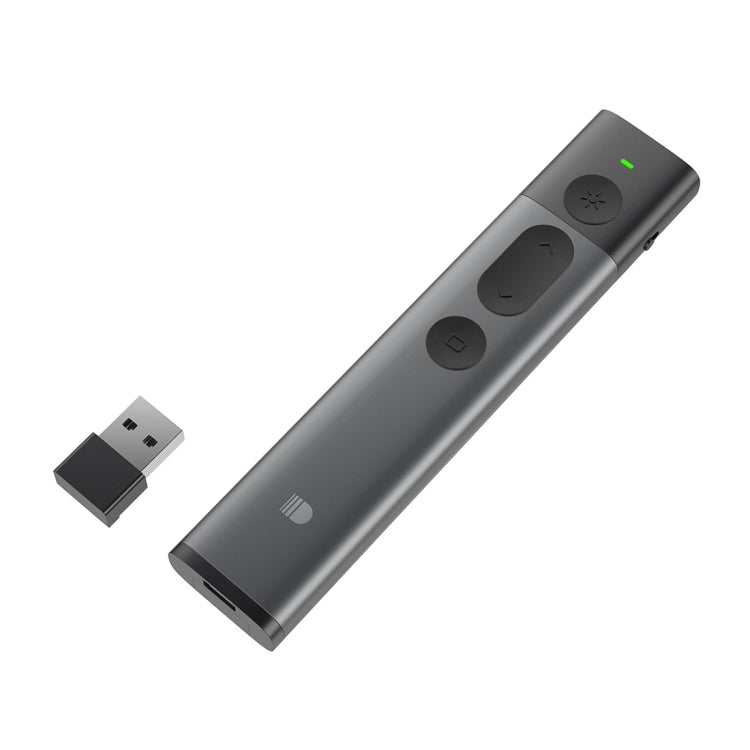 Doosl DSIT032 2.4GHz Wireless Presenter PowerPoint Clicker Representation Remote Control Green Laser Pointer, Control Distance: 100m
