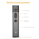 Doosl DSIT032 2.4GHz Wireless Presenter PowerPoint Clicker Representation Remote Control Green Laser Pointer, Control Distance: 100m