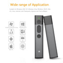 Doosl DSIT032 2.4GHz Wireless Presenter PowerPoint Clicker Representation Remote Control Green Laser Pointer, Control Distance: 100m