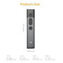 Doosl DSIT032 2.4GHz Wireless Presenter PowerPoint Clicker Representation Remote Control Green Laser Pointer, Control Distance: 100m