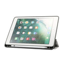 Marble Texture Pattern Horizontal Flip Case for iPad 9.7 (2018) , with Three-folding Holder & Pen Slots(Black)