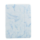 Marble Texture Pattern Horizontal Flip Case for iPad 9.7 (2018) , with Three-folding Holder & Pen Slots(Blue)
