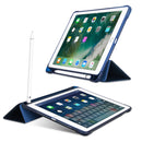 Litchi Texture Flip Leather Case for iPad 9.7(2017) / 9.7(2018)/ Air2 / Air, with Three-folding Holder & Pen Slots(Rose Gold)