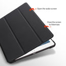 Litchi Texture Flip Leather Case for iPad 9.7(2017) / 9.7(2018)/ Air2 / Air, with Three-folding Holder & Pen Slots(Rose Gold)