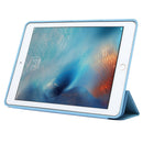 Horizontal Flip Solid Color Leather Case with Three-folding Holder & Wake-up / Sleep Function for iPad Pro 9.7 inch(Blue)