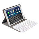 For iPad 9.7 (2018) & iPad Air & Air 2 & iPad Pro 9.7 & New iPad 9.7 inch (2017) Ultra-thin ABS Bluetooth Keyboard Horizontal Flip Leather Tablet Case with Holder(Gold)