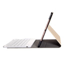 For iPad 9.7 (2018) & iPad Air & Air 2 & iPad Pro 9.7 & New iPad 9.7 inch (2017) Ultra-thin ABS Bluetooth Keyboard Horizontal Flip Leather Tablet Case with Holder(Gold)