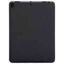 Cloth Texture Pattern Case for iPad 9.7 (2018) & iPad 9.7 inch (2017), with Three-folding Holder & Pen Slots(Black)
