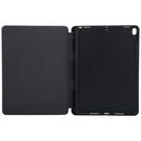 Cloth Texture Pattern Case for iPad 9.7 (2018) & iPad 9.7 inch (2017), with Three-folding Holder & Pen Slots(Black)