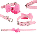 1Pc PU Leather Cat Collar kitten Bow Tie Safety Elastic Bowtie Pet Supplies Dog