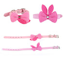 1Pc PU Leather Cat Collar kitten Bow Tie Safety Elastic Bowtie Pet Supplies Dog