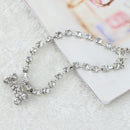 1 Pc Dog Bone with Crystal Ring Necklace Jewelry Gift Puppy Pet Pendant Cute