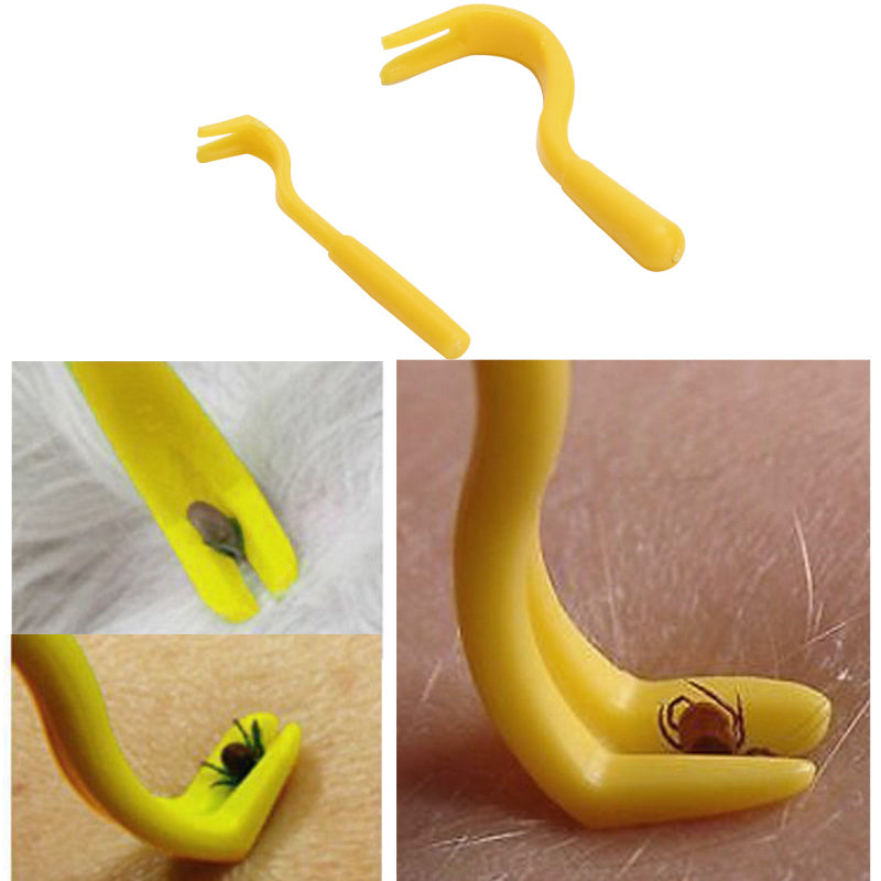 2Pcs Plastic Fleas Lice Hook Remover Tool For Horse Pet Cat Dog Pet