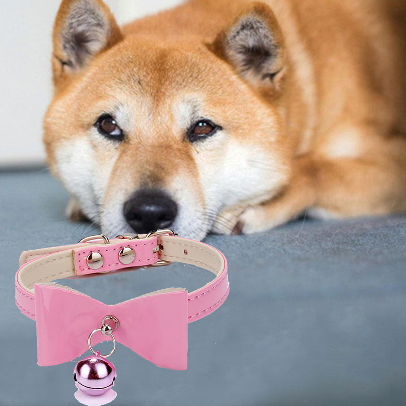 New Adjustable Cute Necktie Dog Cat Pet Collar Nylon Bell Kitten Candy Color Bow