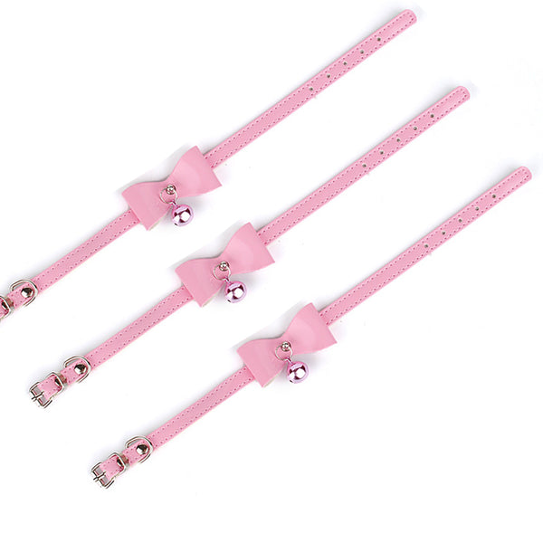 1 x Adjustable Cute Necktie Dog Cat Pet Collar Nylon Bell Kitten Candy Color Bow