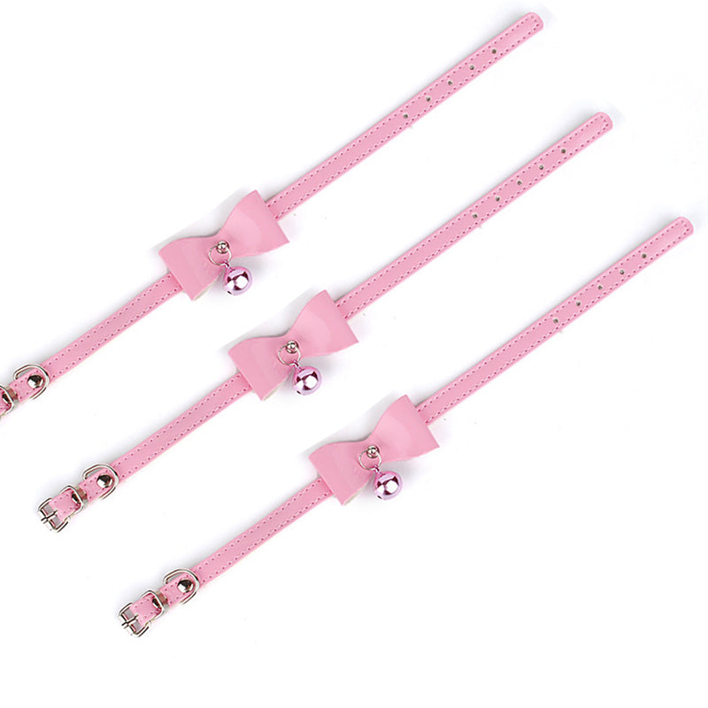 1 x Adjustable Cute Necktie Dog Cat Pet Collar Nylon Bell Kitten Candy Color Bow