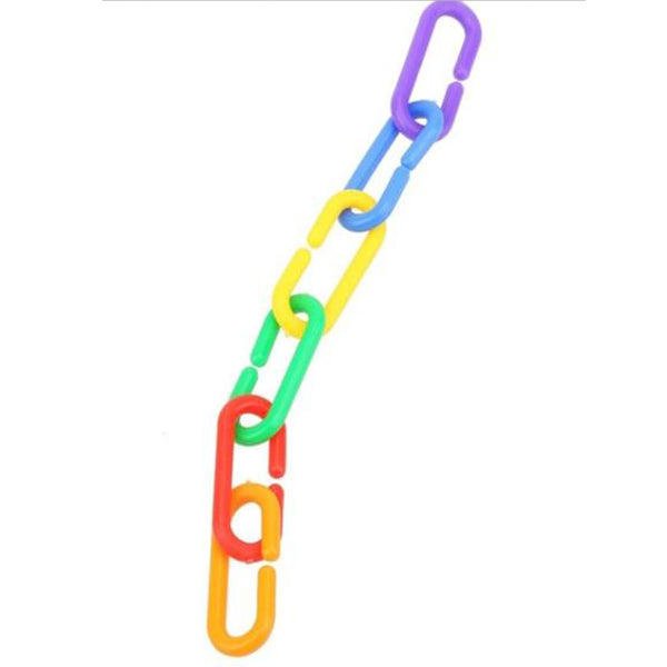 100x Durable Plastic Links C Chain For Birds Parrots Sugar Gliders Toys