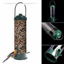 1pc Metal Hanging Wild Bird Feeder Garden Feeding Station Feeding Column Plastic