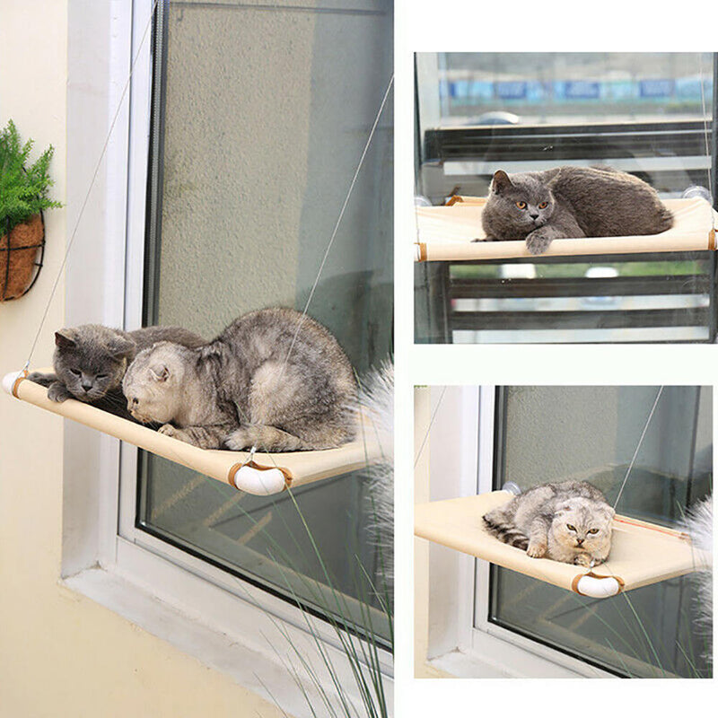 Pet Cat Hammock Perch Basking Cushion Bed Hanging Shelf Seat Pet