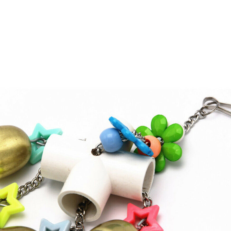 1pc Pet Bird Parrot Natural Sepak Takraw Rattan Ball Bite Chew Toys Swing Bells