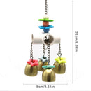 1pc Pet Bird Parrot Natural Sepak Takraw Rattan Ball Bite Chew Toys Swing Bells