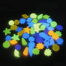 80x Aquarium Decor Pebbles Luminous Shells Fish Tank Garden Fluorescent Stones