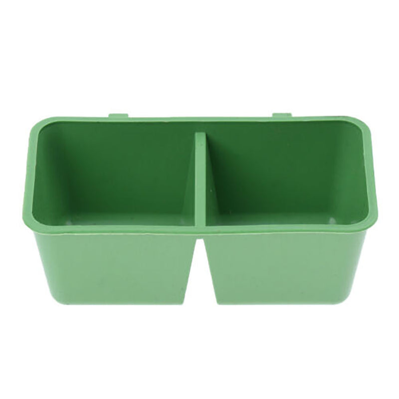 10x Bird Seed Food Feeding Dish Water Feeder Bowl with Holder Hook For Parrot