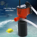 Aquarium Internal Filter 3 In 1 Oxygen Submersible Water Pump for Fish Tank Pond